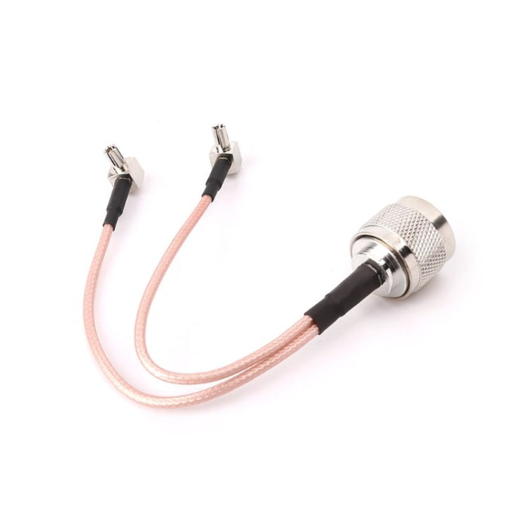 RG316 N Male to 2xTS9 / 2xCRC9 Male Plug Combiner Splitter Connecting Cable, Length: 15cm RG316 N Male to 2xTS9 / 2xCRC9 Male Plug Combiner Splitter Connecting Cable, Length: 15cm